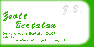zsolt bertalan business card